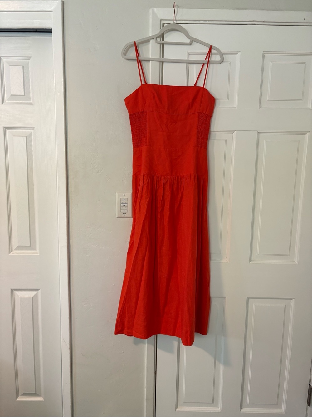 FARM Rio Red Strappy Midi Dress